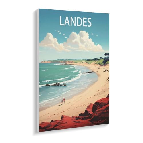 1000 Teile Puzzle Für Erwachsene Und Kinder，Landes Frankreich Strand，Stressabbau Herausforderung Bodenpuzzle DIY Home Wanddekoration（38x26cm）-V76 von YYHMKBYY