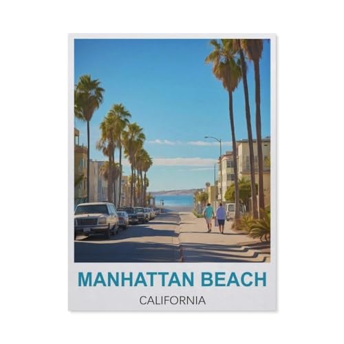 1000 Teile Puzzle Für Erwachsene Und Kinder，Manhattan Beach California，Stressabbau Herausforderung Bodenpuzzle DIY Home Wanddekoration（38x26cm）-BI68 von YYHMKBYY