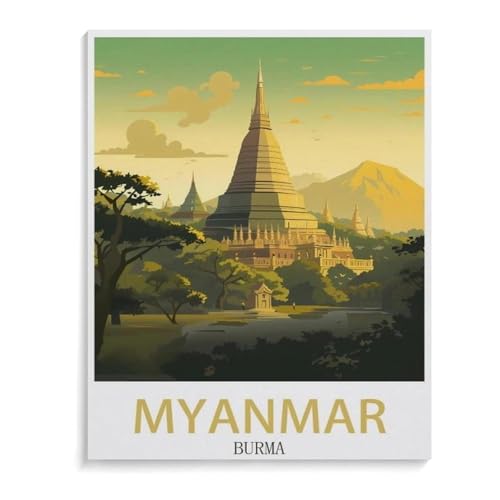 1000 Teile Puzzle Für Erwachsene Und Kinder，Myanmar (Birma)，Stressabbau Herausforderung Bodenpuzzle DIY Home Wanddekoration（38x26cm）-J19 von YYHMKBYY