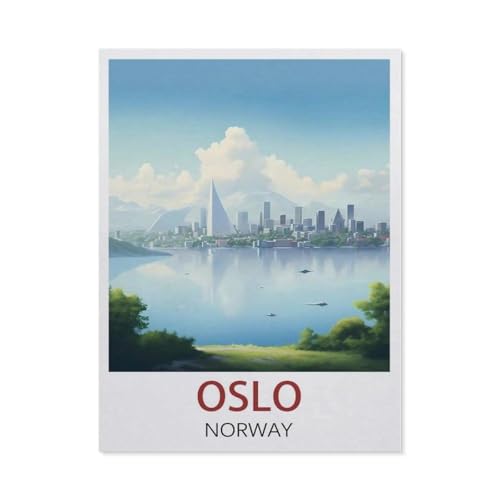 1000 Teile Puzzle Für Erwachsene Und Kinder，Oslo, Norwegen，Stressabbau Herausforderung Bodenpuzzle DIY Home Wanddekoration（38x26cm）-AC37 von YYHMKBYY