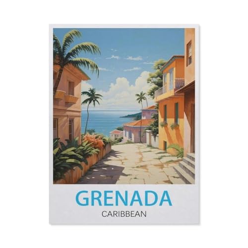 1000 Teile Puzzle Für Erwachsene Und Kinder，Poster Grenada, Karibik，Stressabbau Herausforderung Bodenpuzzle DIY Home Wanddekoration（38x26cm）-AY40 von YYHMKBYY