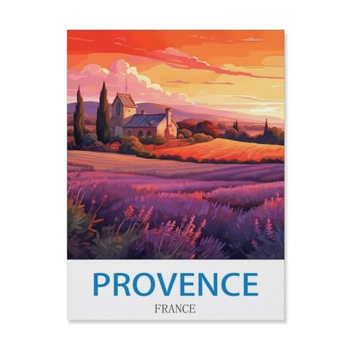 1000 Teile Puzzle Für Erwachsene Und Kinder，Provence, Frankreich，Stressabbau Herausforderung Bodenpuzzle DIY Home Wanddekoration（38x26cm）-S71 von YYHMKBYY