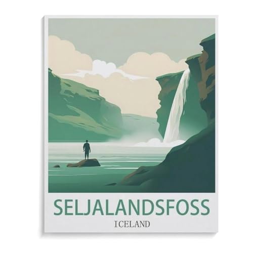 1000 Teile Puzzle Für Erwachsene Und Kinder，Seljalandsfoss Island，Stressabbau Herausforderung Bodenpuzzle DIY Home Wanddekoration（38x26cm）-L38 von YYHMKBYY