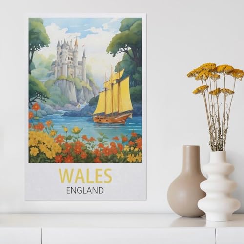 1000 Teile Puzzle Für Erwachsene Und Kinder，Wales England，Stressabbau Herausforderung Bodenpuzzle DIY Home Wanddekoration（38x26cm）-AA14 von YYHMKBYY