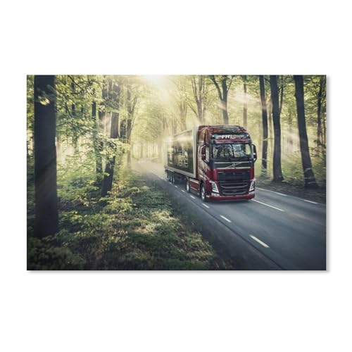 1000Pcs，Großer LKW auf der Forststraße，Erwachsenen Dekompression Spiel Puzzle Studenten Spielzeug Für Kinder Weihnachten Geburtstagsgeschenke（38x26cm）-E91 von YYHMKBYY