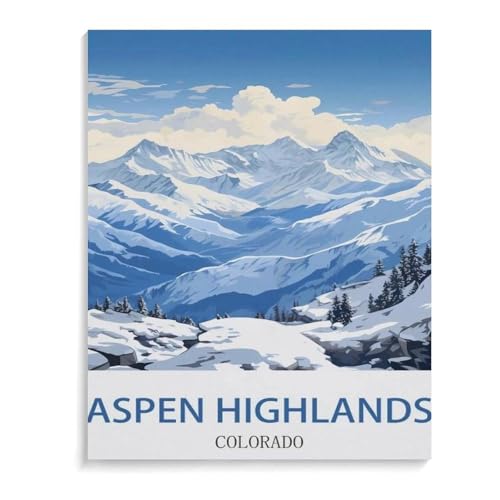 Aspen Highlands Colorado，1000 Stück Erwachsene Holz Landschaft Puzzles Für Kinder Lernspielzeug Geschenke（75x50cm）-K96 von YYHMKBYY