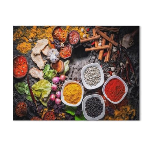 Auswahl an wunderbren Gewürzen und Kräutern，Puzzles, 1000-teiliges Puzzle Für Erwachsene Und Kinder Ab 10 Jahren（38x26cm-256 von YYHMKBYY