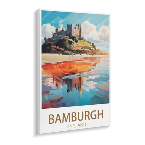 Bamburgh England，Puzzle 1000 Teile,Intellektuelle Entwicklung Pädagogisches Nach Hause Interessante Dekompression Brain Challenge Puzzle Für Jugendliche Kinder（75x50cm）-W78 von YYHMKBYY