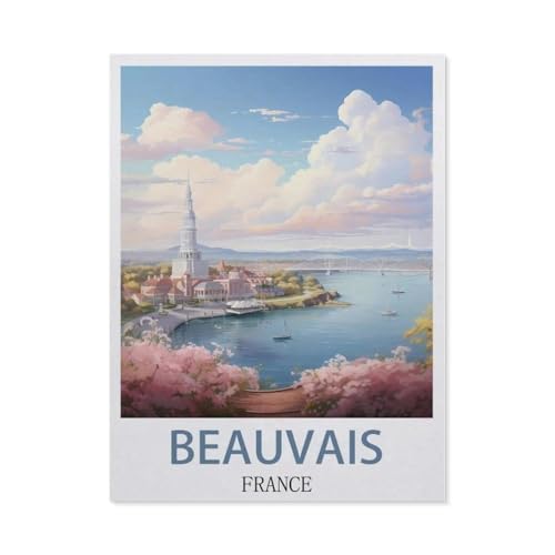 Beauvais Frankreich，Holz Puzzle 1000 Teile Spielzeug Für Erwachsene Dekompressionsspiel（75x50cm）-AD34 von YYHMKBYY