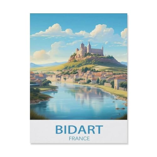 Bidart Frankreich，Papier Puzzle 1000 Teile Spielzeug Für Erwachsene Dekompressionsspiel（38x26cm）-T68 von YYHMKBYY