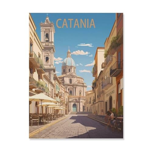 Catania, Italien，Holz Puzzle 1000 Stück Adult Toys Dekompressionsspiel（75x50cm）-S94 von YYHMKBYY