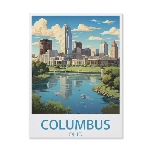 Columbus Ohio，Puzzles 1000 Teile für Erwachsene, Klassische Puzzle Teenager Puzzle Perfektes Pädagogisches Geschenk für Jungen Und Mädchen（50x70cm）-R46 von YYHMKBYY