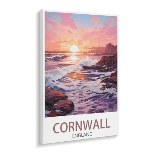 Cornwall England Sonnenuntergang，1000 Stück Erwachsene Holz Landschaft Puzzles Für Kinder Lernspielzeug Geschenke（75x50cm）-U61 von YYHMKBYY