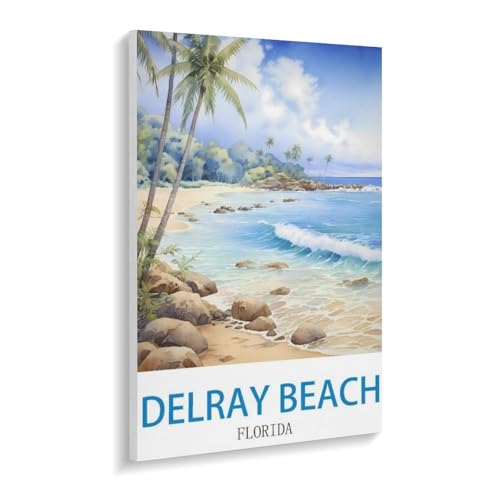 Delray Beach, Florida，1000 Stück Erwachsene Holz Landschaft Puzzles Für Kinder Lernspielzeug Geschenke（75x50cm）-X53 von YYHMKBYY