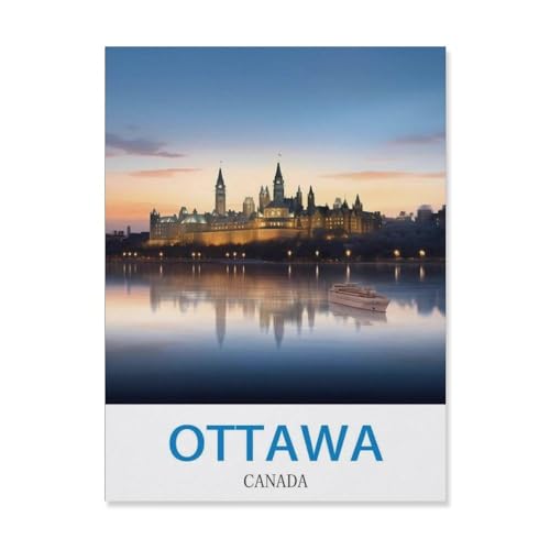 Erwachsene Kinder Puzzles 1000 Teile Puzzle，Ottawa, Kanada，einfaches Puzzle Spiel Rolle Puzzle Bildung Spielzeug Spiel Familie Dekoration（38x26cm）-Q15 von YYHMKBYY