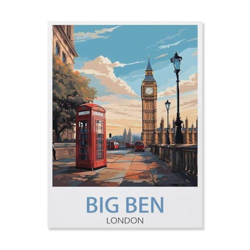 Erwachsene Puzzle 1000 Stück DIY Holz pielzeug，Big Ben London City，Creative Einzigartiges Geschenk Persönlichkeit Spiel Erwachsener Kind Puzzle Spielzeug（75x50cm）-T28 von YYHMKBYY