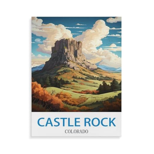 Erwachsene Puzzle 1000 Stück DIY Holz pielzeug，Castle Rock Colorado，Creative Einzigartiges Geschenk Persönlichkeit Spiel Erwachsener Kind Puzzle Spielzeug（75x50cm）-O90 von YYHMKBYY