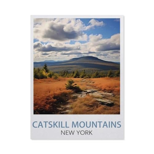 Erwachsene Puzzle 1000 Stück DIY Holz pielzeug，Catskill Mountains, New York，Creative Einzigartiges Geschenk Persönlichkeit Spiel Erwachsener Kind Puzzle Spielzeug（75x50cm）-AC21 von YYHMKBYY