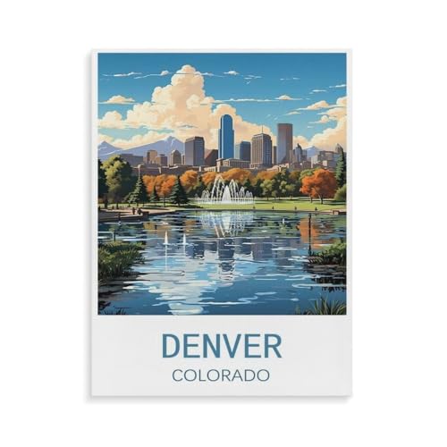 Erwachsene Puzzle 1000 Stück DIY Holz pielzeug，Denver Colorado，Creative Einzigartiges Geschenk Persönlichkeit Spiel Erwachsener Kind Puzzle Spielzeug（75x50cm）-P63 von YYHMKBYY