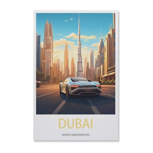 Erwachsene Puzzle 1000 Stück DIY Holz pielzeug，Dubai, Vereinigte Arabische Emirate，Creative Einzigartiges Geschenk Persönlichkeit Spiel Erwachsener Kind Puzzle Spielzeug（75x50cm）-AA75 von YYHMKBYY