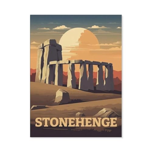 Erwachsene Puzzle 1000 Stück DIY Holz pielzeug，England Stonehenge，Creative Einzigartiges Geschenk Persönlichkeit Spiel Erwachsener Kind Puzzle Spielzeug（75x50cm）-BL44 von YYHMKBYY