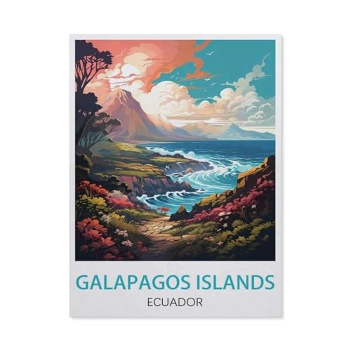 Erwachsene Puzzle 1000 Stück DIY Holz pielzeug，Galapagos-Inseln，Creative Einzigartiges Geschenk Persönlichkeit Spiel Erwachsener Kind Puzzle Spielzeug（75x50cm）-AY97 von YYHMKBYY