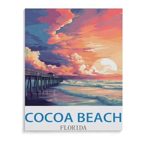 Erwachsene Puzzle 1000 Stück DIY Holz pielzeug，Kakaostrand Florida，Creative Einzigartiges Geschenk Persönlichkeit Spiel Erwachsener Kind Puzzle Spielzeug（75x50cm）-M68 von YYHMKBYY