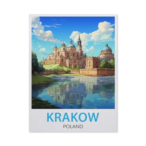 Erwachsene Puzzle 1000 Stück DIY Holz pielzeug，Krakau, Polen，Creative Einzigartiges Geschenk Persönlichkeit Spiel Erwachsener Kind Puzzle Spielzeug（75x50cm）-BG30 von YYHMKBYY