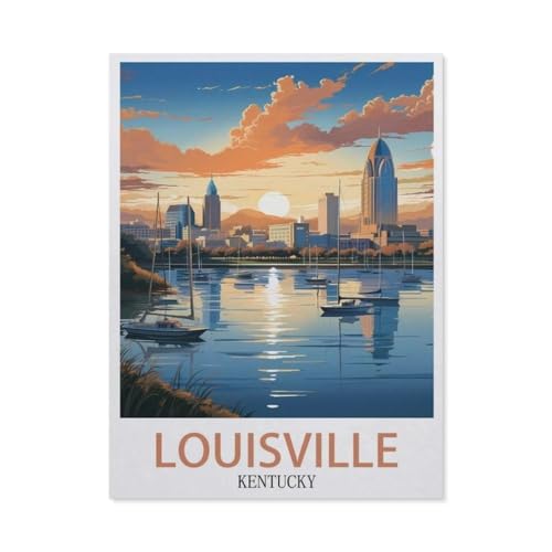 Erwachsene Puzzle 1000 Stück DIY Holz pielzeug，Louisville Kentucky，Creative Einzigartiges Geschenk Persönlichkeit Spiel Erwachsener Kind Puzzle Spielzeug（75x50cm）-AW78 von YYHMKBYY