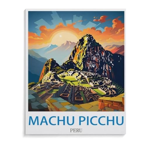 Erwachsene Puzzle 1000 Stück DIY Holz pielzeug，Machu Picchu – Vintage-Reise aus Peru，Creative Einzigartiges Geschenk Persönlichkeit Spiel Erwachsener Kind Puzzle Spielzeug（75x50cm）-K49 von YYHMKBYY