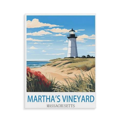 Erwachsene Puzzle 1000 Stück DIY Holz pielzeug，Martha's Vineyard Massachusetts，Creative Einzigartiges Geschenk Persönlichkeit Spiel Erwachsener Kind Puzzle Spielzeug（75x50cm）-O17 von YYHMKBYY