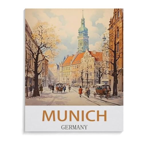 Erwachsene Puzzle 1000 Stück DIY Holz pielzeug，München，Creative Einzigartiges Geschenk Persönlichkeit Spiel Erwachsener Kind Puzzle Spielzeug（75x50cm）-L95 von YYHMKBYY