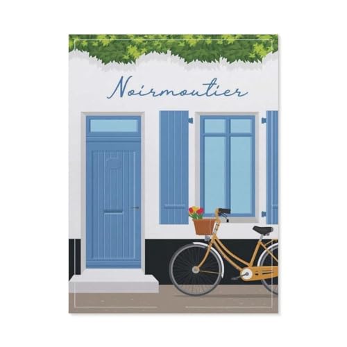 Erwachsene Puzzle 1000 Stück DIY Holz pielzeug，Noirmoutier Frankreich Haus，Creative Einzigartiges Geschenk Persönlichkeit Spiel Erwachsener Kind Puzzle Spielzeug（75x50cm）-BN63 von YYHMKBYY