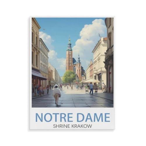 Erwachsene Puzzle 1000 Stück DIY Holz pielzeug，Notre Dame Schrein Krakau，Creative Einzigartiges Geschenk Persönlichkeit Spiel Erwachsener Kind Puzzle Spielzeug（75x50cm）-N44 von YYHMKBYY