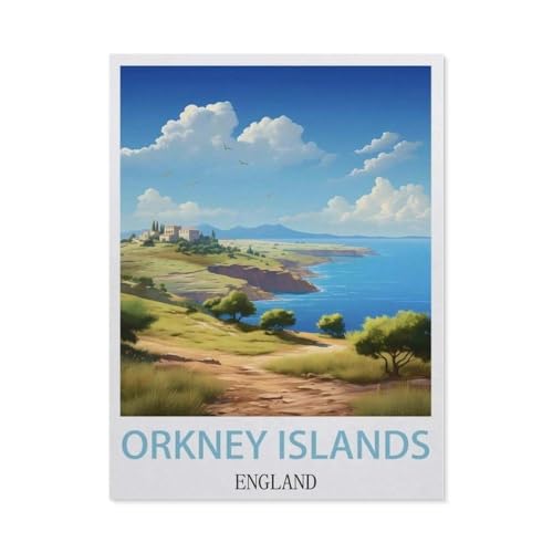 Erwachsene Puzzle 1000 Stück DIY Holz pielzeug，Orkney-Inseln England，Creative Einzigartiges Geschenk Persönlichkeit Spiel Erwachsener Kind Puzzle Spielzeug（75x50cm）-AC94 von YYHMKBYY