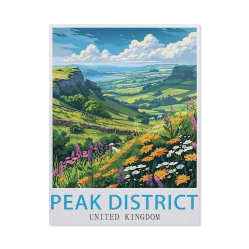 Erwachsene Puzzle 1000 Stück DIY Holz pielzeug，Peak District United Kingdom，Creative Einzigartiges Geschenk Persönlichkeit Spiel Erwachsener Kind Puzzle Spielzeug（75x50cm）-AZ70 von YYHMKBYY