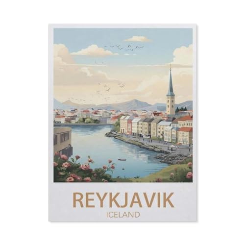 Erwachsene Puzzle 1000 Stück DIY Holz pielzeug，Reykjavik Islandküste，Creative Einzigartiges Geschenk Persönlichkeit Spiel Erwachsener Kind Puzzle Spielzeug（75x50cm）-BB92 von YYHMKBYY