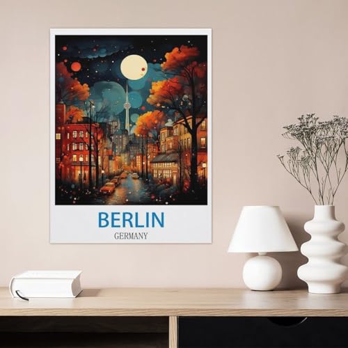 Erwachsene und Kinder Puzzle 1000 Teile Puzzle，Berlin, Deutschland，einfaches Puzzlespiel Rollenpuzzle Lernspiel Spielzeug Familie Dekoration（50x70cm）-T92 von YYHMKBYY