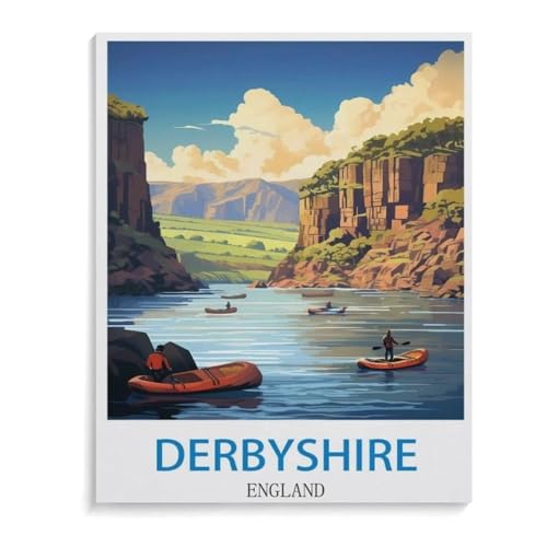 Erwachsene und Kinder Puzzle 1000 Teile Puzzle，Derbyshire England，einfaches Puzzlespiel Rollenpuzzle Lernspiel Spielzeug Familie Dekoration（38x26cm）-I81 von YYHMKBYY