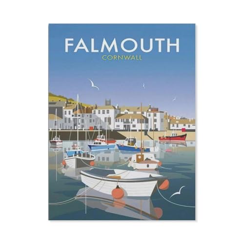 Falmouth Cornwall，Puzzles 1000 Teile für Erwachsene, Klassische Puzzle Jungen Mädchen Puzzle für Kinder Teenager Lernspiel Spielzeug（38x26cm）-BL78 von YYHMKBYY