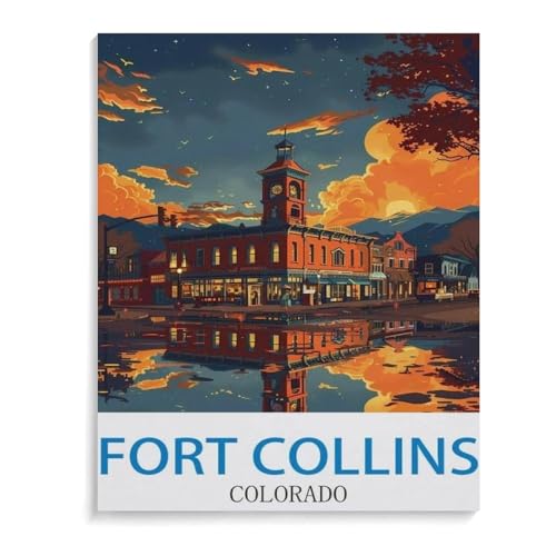 Fort Collins, Colorado，Papier Landscape Puzzle, Jigsaw Puzzles 1000 Pieces, for Adult Kids Decompression Puzzle Nice Gifts（50x70cm）-K92 von YYHMKBYY