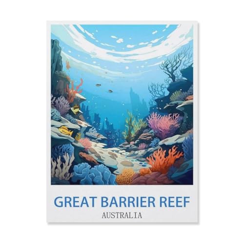 Great Barrier Reef, Australien，Papier Puzzle 1000 Stück Adult Toys Dekompressionsspiel（38x26cm）-S21 von YYHMKBYY