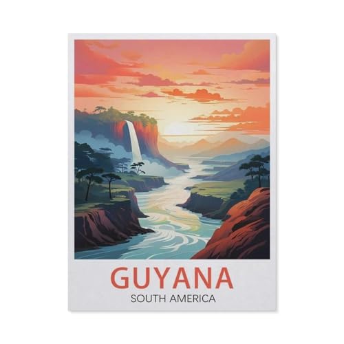 Guyana Südamerika，Puzzle 1000 Teile Papier Puzzle Geeignet Für Erwachsene Kinder Familien Stressabbau Puzzlespiele（50x70cm）-AZ38 von YYHMKBYY