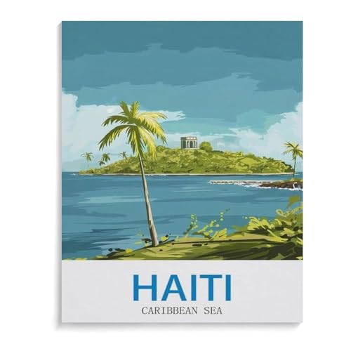 Haiti, Karibisches Meer，Holz Puzzle 1000 Teile Spielzeug Für Erwachsene Dekompressionsspiel（75x50cm）-K89 von YYHMKBYY