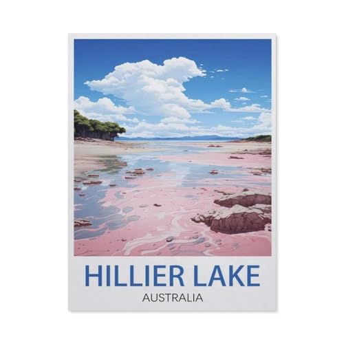 Hillier Lake Australia，Papier Puzzle 1000 Teile Spielzeug Für Erwachsene Dekompressionsspiel（50x70cm）-AY64 von YYHMKBYY