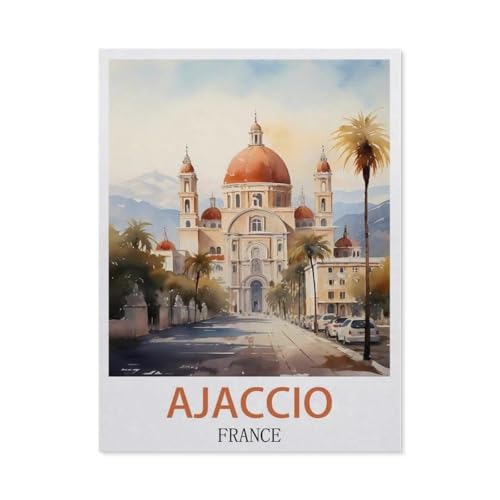 Holz Puzzle 1000 Stück，Ajaccio Frankreich，Lernspielzeug Für Erwachsene Geburtstagsgeschenk（75x50cm）-AC2 von YYHMKBYY