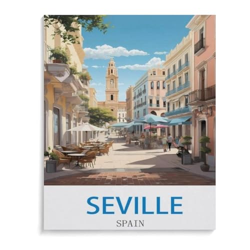 Holz Puzzle 1000 Stück，Sevilla Spanien，Lernspielzeug Für Erwachsene Geburtstagsgeschenk（75x50cm）-K30 von YYHMKBYY