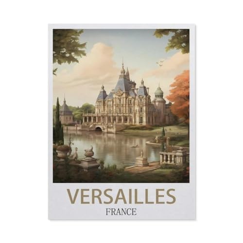 Holzpuzzle Puzzle 1000 Stück，Versailles Frankreich，Lernspielzeug Für Erwachsene Geburtstagsgeschenk Dekoration（75x50cm）-AD5 von YYHMKBYY