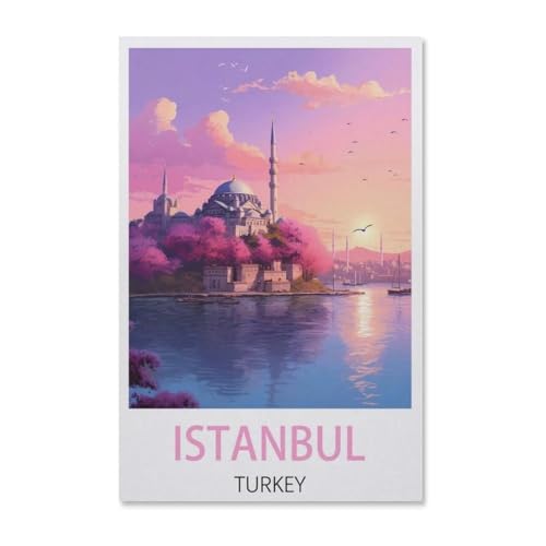 Istanbul Türkei，Holz Puzzle 1000 Teile Spielzeug Für Erwachsene Dekompressionsspiel（75x50cm）-AB15 von YYHMKBYY