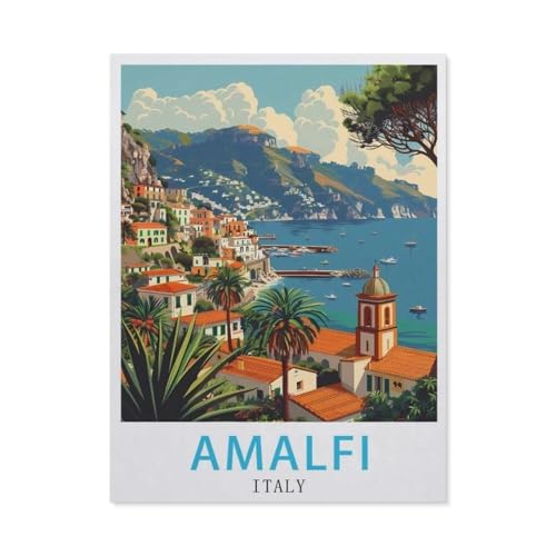 Italien-Amalfi，Holz Puzzle 1000 Teile Spielzeug Für Erwachsene Dekompressionsspiel（75x50cm）-BA10 von YYHMKBYY